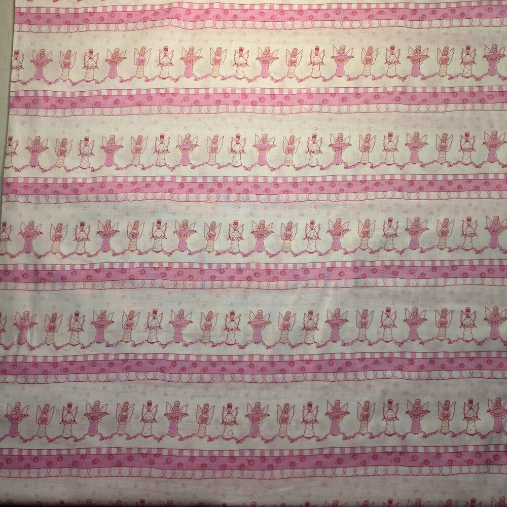 8 yds Wishful Thinking Angels Striped Christmas Cotton Fabric by Kristen Powers